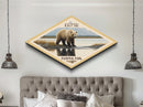 Retro Katmai National Park Travel Poster Canvas Texture Print, Travel Decor, Midcentury Modern Decor Alaska Landscape