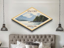 Retro Kenai Fjords National Park Travel Poster Canvas Texture Print, Travel Decor, Midcentury Modern Decor Alaska Landscape