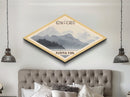 Kenai Fjords National Park Diamond Shaped Travel Poster Canvas Art Print, Canvas Wall Art, Travel Gift, Alaska Landscape
