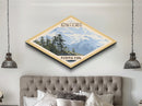Kenai Fjords National Park Travel Poster Canvas Texture Print, Travel Decor, Midcentury Modern Retro Decor Alaska Landscape