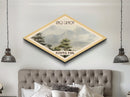 Kings Canyon National Park Diamond Shaped Travel Poster Canvas Art Print, Canvas Wall Art, Travel Gift, California Landscape