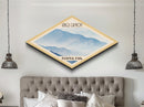 Kings Canyon National Park Diamond-Shaped Travel Poster Canvas Artwork Print, Canvas Wall Art, Travel Present, California Landscape
