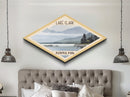 Retro Lake Clark National Park Travel Poster Canvas Texture Print, Travel Decor, Midcentury Modern Decor Alaska Landscape