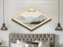 Lake Clark National Park Diamond Shaped Travel Poster Canvas Art Print, Canvas Wall Art, Travel Gift, Alaska Landscape
