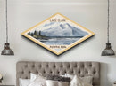 Lake Clark National Park Travel Poster Canvas Texture Print, Travel Decor, Midcentury Modern Retro Decor Alaska Landscape