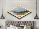 Retro Lassen Volcanic National Park Travel Poster Canvas Texture Print, Travel Decor, Midcentury Modern Decor California Landscape