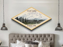 Retro Mount Rainier National Park Travel Poster Canvas Texture Print, Travel Decor, Midcentury Modern Decor Washington Landscape