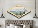 Retro North Cascades National Park Travel Poster Canvas Texture Print, Travel Decor, Midcentury Modern Decor Washington Landscape