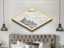 Pinnacles National Park Diamond Shaped Travel Poster Canvas Art Print, Canvas Wall Art, Travel Gift, California Landscape