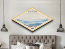 Rocky Mountain National Park Diamond Shaped Travel Poster Canvas Art Print, Canvas Wall Art, Travel Gift, Colorado Landscape