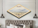 Saguaro National Park Diamond Shaped Travel Poster Canvas Art Print, Canvas Wall Art, Travel Gift, Arizona Landscape