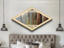 Sequoia National Park Travel Poster Canvas Texture Print, Travel Decor, Midcentury Modern Retro Decor California Landscape