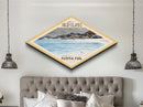 Retro Virgin Islands National Park Travel Poster Canvas Texture Print, Travel Decor, Midcentury Modern Decor North Dakota Landscape