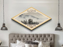 Retro Yellowstone National Park Travel Poster Canvas Texture Print, Travel Decor, Midcentury Modern Decor Montana Landscape