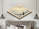 Yosemite National Park Diamond Shaped Adventure Poster Canvas Artwork Print, Canvas Wall Art, Travel Gift, California Landscape