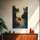 Boat Art, River Wall Art, Adventure, Canvas Print, Wall Hanging, Portrait Art, Nature Wall Art, Gift For Boss, Office Wall Art, Room Decor