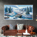 Scenic Winter Wonderland Framed Canvas Print | Winter Decor | Winter Centerpiece Above Mantle Or Sofa | Christmas Decor