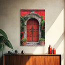 Change Hacienda Architecture Framed Canvas Print, Mexican Wall Art, Art of Mexico, Original Artwork, Wood Framed Ready To Hang