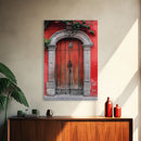 Hacienda Architecture Framed Canvas Print, Mexican Wall Art, Art of Mexico, Original Artwork, Wood Framed Ready To Hang
