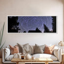 Huge Wall Art Time Lapse Photography Style Print, Panoramic Wall Art, Wood Framed Canvas, Farmhouse Decor, Unique Wall Art