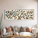Textile Tree Print - "The Giving Tree" - Framed Canvas Print - Boho Style Wall Art