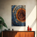 Rustic Home Decor Tree Ring Print, Wood Frame Art, Canvas Print, Abstract Minimalist Modern Farmhouse Wall Art, Living Room Decor