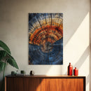 Nordic Style Tree Rings Canvas Print, Modern Farmhouse Rustic Decor, Wood Framed Art, Original Art On Canvas Wood Rings Wall Art Print