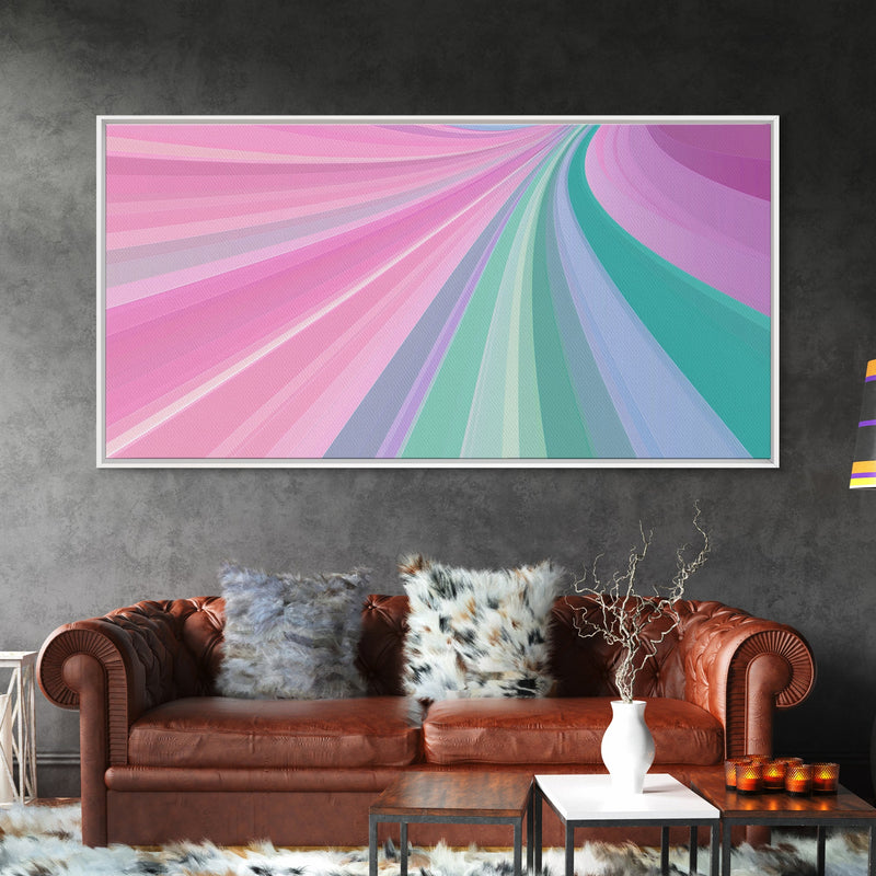 Pink and Green MCM Mid Century Modern Abstract Wall Art, 1950s Art, Re