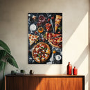 Italian Restaurant Wall Art, Retaurant Decor, Pizza Painting Canvas Print, Kitchen Wall Art, Kitchen Painting, Dining Room Decor