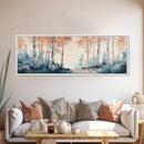 Original Birch Forest Oil Painting Print, Birch Tree Art, Birch Tree Painting, Panoramic Wall Art, Centerpiece Art, Statement Piece Art, Custom Art