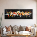 Sushi Wall Art - Framed Canvas Print - Kitchen Wall Art - Kitchen Decor - Original Painting - Restaurant Wall Art - Wabi Sabi Minimalist Art