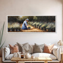 The Woman in The Garden Painting Print - Boho Home Decor - Gift For Her - Gardening Gift - Gardener Gift Idea - Garden Painting Wall Art