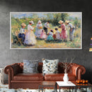 Victorian Summer - Framed Canvas Print - Victorian Style Oil Painting Of a Summer Party