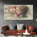 Portrait of a Victorian Woman, Framed Canvas Print, Victorian Style Oil Painting Print, Boho Home Decor, Living Room Wall Art