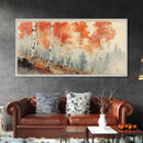 Birch Tree Painting, Aspen Trees Landscape Wall Art, Watercolor Print Colorado Forest Wall Art, Autumn landscape Centerpiece Wall Art