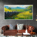 Hadrian's Wall Canvas Print, Roman Art, Framed Art, Roman Painting, England History Wall Art