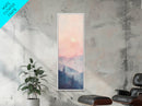 Sunset Over the Blue Ridge Mountains, Framed Canvas Print, Blue Ridge Mountains Painting, Home Decor, Ready To Hang Art, Mountain Painting