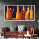 Spooky Victorian Occult Art, ready to hang canvas print, framed art, cool unique wall decor
