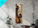 Rustic Coffee Art Framed Canvas Print Espresso Martini Kitchen Wall Art Farmhouse Coffee Lover Decor Long Narrow Rustic Art