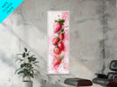 Vibrant Strawberry Art Framed Canvas Print Rustic Farmhouse Decor Fruit of the Spirit Wall Art Skinny Wall Art Kitchen Art Decor