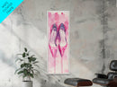 Pink Stilettos Painting Framed Canvas Print Fashion Wall Art Feminine Decor Living Room Artwork Vertical Wall Accent Gift Idea Art