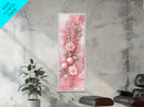 Elegant Pink Pearl Hair Accessories Framed Canvas Print with Whimsical Art Touch for Feminine and Minimalist Decor