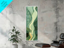 Sage Green Framed Canvas Print, Abstract Botanical Artwork, Whimsical Wabi Sabi Wall Art, Gift Idea for Living Room, Minimalist Art