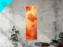 Vibrant Orange Poppy Flower Framed Canvas Print | California Poppy Art | Wildflower Painting | Botanical Prints | Rustic Decor | Bedroom Art