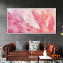 Light Feather Abstract Canvas Print, Pink and Peach Minimalist Art, Cozy Home Wall Decor, Soft Whimsical Style Living Room Artwork