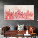 Crown Art Framed Canvas Print Light Pink Wall Art Glam Royal Decor Feminine Gift Idea Elegant Cottagecore Living Room Aesthetic Accent