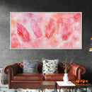 Soft Pink Feathers Canvas Print Whimsical Art Light Pink Wall Art Skinny Wall Art Minimalist Art Above Sofa Rustic Decor