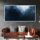 Moody Ocean Framed Canvas Print, Nautical Wall Art Bedroom Decor, Coastal Painting Gift Idea Nautical Seascape Horizontal Artwork