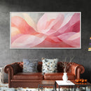 Abstract Floral Pink Canvas Print, Light Pink Wall Art Cottagecore Bedroom Decor, Minimalist Botanical Artwork Gift Living Room Design