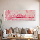 Pink Crown Canvas Print Minimalist Art Abstract Pink Wall Art Light Pink Bedroom Decor Princess Aesthetic Whimsical Art Wall Art
